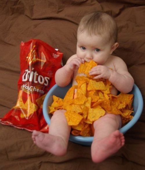 Don't worry, it's cool, everybody. Just eat around the Doritos. Don't worry, it's cool, everybody. Just eat around the Doritos.